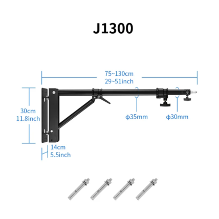 Braço telescópico fixo retrátil J1300