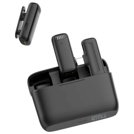 Microfone de lapela sem fio Ulanzi J12 entrada USB-C 1